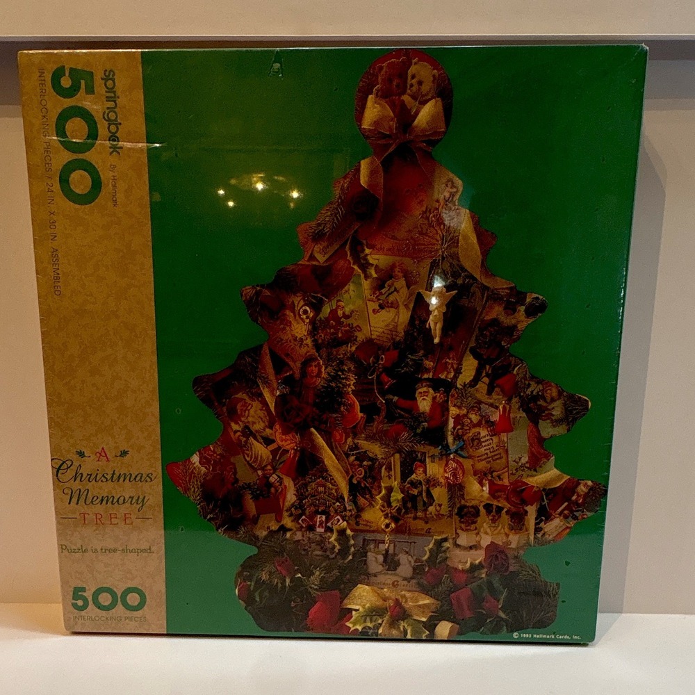 Springbok Hallmark Christmas Memory Tree Vintage 1993 500pc SEALED puzzle